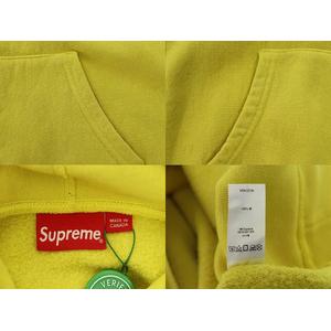 シュプリーム SUPREME 20AW Cross Box Logo Hooded Sweatshirt クロス ボックス ロゴ 刺繍 フーデッド スウェット シャツ プルオーバー パーカー M 黄 イエロー ブランド古着ベクトル 中古☆AA★250529 メンズ