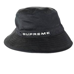 シュプリーム SUPREME ×NIKE ナイキ 24SS Dazzle Crusher Black ダズル クラッシャー ロゴ 刺繍 バケット ハット FZ6789-010 S/M 黒 ブラック ブランド古着ベクトル 中古☆AA★▲250504 メンズ