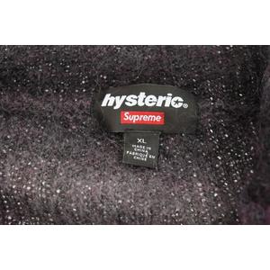 シュプリーム SUPREME ×HYSTERIC GLAMOUR ヒステリックグラマー 24AW Mohair Zip Up Hooded Sweater モヘア ジップアップ フーデッド セーター ニット XL 黒 ブラック ブランド古着ベクトル 中古 ☆AA★ 250511   メンズ