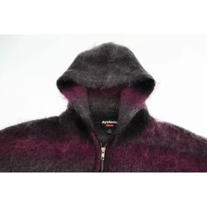 シュプリーム SUPREME ×HYSTERIC GLAMOUR ヒステリックグラマー 24AW Mohair Zip Up Hooded Sweater モヘア ジップアップ フーデッド セーター ニット XL 黒 ブラック ブランド古着ベクトル 中古 ☆AA★ 250511   メンズ