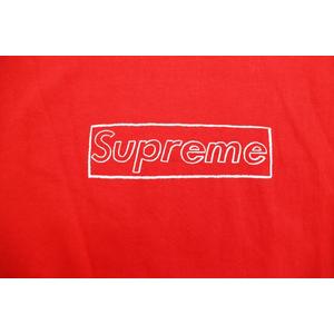 【中古】シュプリーム SUPREME ×KAWS カウズ 21SS Chalk Logo Tee チョーク ロゴ 半袖Tシャツ L レッド ☆AA★250726 シュプリーム SUPREME ×KAWS カウズ 21SS Chalk Logo Tee チョーク