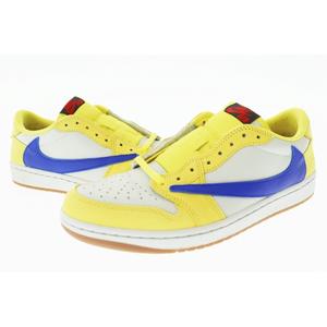 ナイキ NIKE ×Travis Scott Women's Air Jordan 1 Retro Low OG Canary ウィメンズ エアジョーダン1 ロー カナリー DZ4137-700 27.5 イエロー ブランド古着ベクトル 中古☆AA★▲■250818 レディース