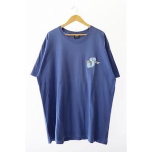 ステューシー STUSSY 折れクラウン プリント ロゴ 半袖Tシャツ XL 青 ブルー ブランド古着ベクトル 中古 ☆AA★ 250821 メンズ