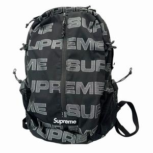 シュプリーム SUPREME 21AW BackPack ボックス ロゴ 総柄 バックパック リュック 黒 ブラック ブランド古着ベクトル 中古☆AA★▲260310 メンズ