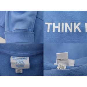 【中古】チャンピオン CHAMPION ×MoMA モマ YOKO ONO 小野洋子 PEACE IS POWER スウェット トレーナー L 青 250922 チャンピオン CHAMPION ×MoMA モマ YOKO ONO 小野洋子 オノヨウコ