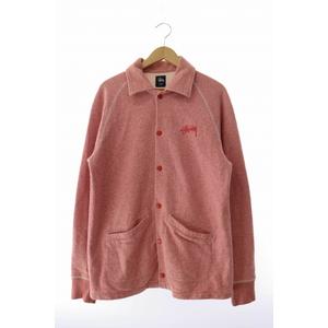 ステューシー STUSSY スウェット コーチジャケット M 赤 レッド ブランド古着ベクトル 中古 ● 251004 メンズ