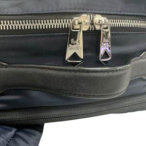 ポールスミス PAUL SMITH マルチストライプ レザー ナイロン バックパック リュック 紺 黒 ネイビー ブラック ブランド古着ベクトル 中古●▲260221 メンズ