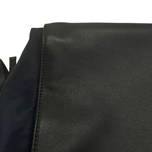 ポールスミス PAUL SMITH マルチストライプ レザー ナイロン バックパック リュック 紺 黒 ネイビー ブラック ブランド古着ベクトル 中古●▲260221 メンズ