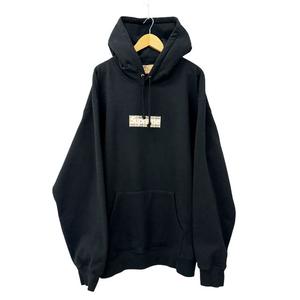 シュプリーム SUPREME ×BURBERRY バーバリー 22SS Box Logo Hooded Sweatshirt ボックス ロゴ フーデッド スウェット シャツ プルオーバー パーカー XXL 黒ブラック ブランド古着ベクトル 中古☆AA★260616 メンズ