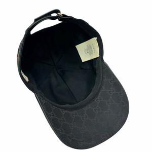 グッチ GUCCI GG ロゴ キャンバス ベースボール キャップ 帽子 200035 KQWBG L 59cm 黒ブラック ブランド古着ベクトル 中古▲■260608 メンズ