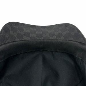 グッチ GUCCI GG ロゴ キャンバス ベースボール キャップ 帽子 200035 KQWBG L 59cm 黒ブラック ブランド古着ベクトル 中古▲■260608 メンズ