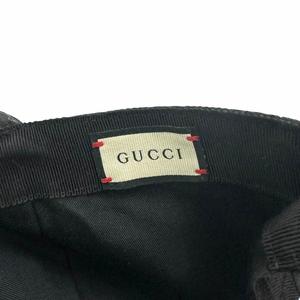 グッチ GUCCI GG ロゴ キャンバス ベースボール キャップ 帽子 200035 KQWBG L 59cm 黒ブラック ブランド古着ベクトル 中古▲■260608 メンズ
