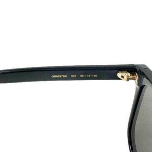 グッチ GUCCI GGロゴ ウェリントン シェイプ サングラス GG0637SK 56□18 黒 ブラック ブランド古着ベクトル 中古▲■260608 メンズ レディース