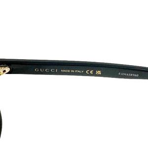 グッチ GUCCI GGロゴ ウェリントン シェイプ サングラス GG0637SK 56□18 黒 ブラック ブランド古着ベクトル 中古▲■260608 メンズ レディース