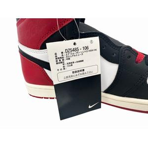 ナイキ NIKE Air Jordan 1 Retro High OG Black Toe Reimagined エアジョーダン1 レトロ ハイ ブラックトゥ リイマジンド DZ5485-106 26.5 レッド ブラック ブランド古着ベクトル 中古▲■260617 メンズ