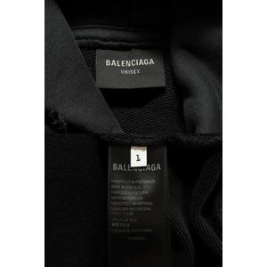 バレンシアガ BALENCIAGA NEW TAPE TYPE HOODIE BLACK SIZE 1 739024