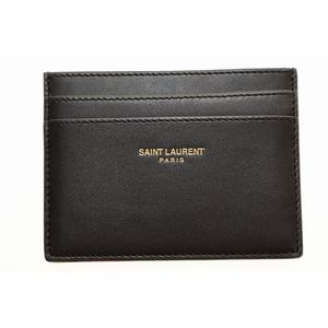 サンローラン パリ SAINT LAURENT PARIS カードケース レザー 5ポケット パスケース 370779 ブラック 黒 【ブランド古着ベクトル】【中古】☆AA★▲250420 メンズ レディース