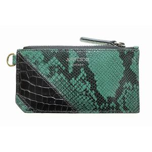 ジミーチュウ JIMMY CHOO INGO インゴ カードケース パイソン コインケース ロゴ パイソン型押し 小銭入れ クロコダイル グリーン 【ブランド古着ベクトル】【中古】●▲■250531 メンズ レディース