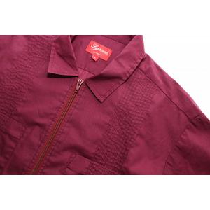 シュプリーム SUPREME 18AW PIN TUCK ZIP UP SHIRT L ピン タック ジップ アップ シャツ パープル 【ブランド古着ベクトル】【中古】☆AA★250511 メンズ