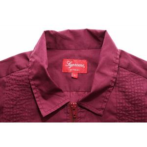 シュプリーム SUPREME 18AW PIN TUCK ZIP UP SHIRT L ピン タック ジップ アップ シャツ パープル 【ブランド古着ベクトル】【中古】☆AA★250511 メンズ