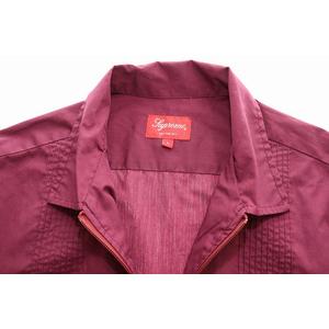 シュプリーム SUPREME 18AW PIN TUCK ZIP UP SHIRT L ピン タック ジップ アップ シャツ パープル 【ブランド古着ベクトル】【中古】☆AA★250511 メンズ