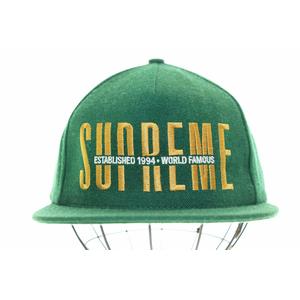 シュプリーム SUPREME 18AW GLOBAL 5-PANEL CAP GREEN グローバル 5パネル キャップ ロゴ 刺繍 グリーン 緑 【ブランド古着ベクトル】【中古】☆AA★▲ 250516 メンズ