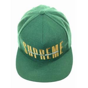 シュプリーム SUPREME 18AW GLOBAL 5-PANEL CAP GREEN グローバル 5パネル キャップ ロゴ 刺繍 グリーン 緑 【ブランド古着ベクトル】【中古】☆AA★▲ 250516 メンズ