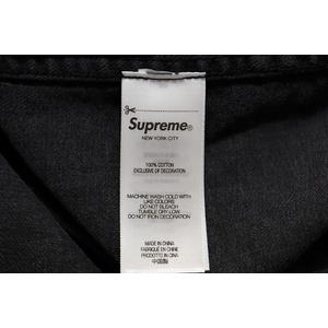 シュプリーム SUPREME 25SS SMALL BOX LOGO DENIM SHIRT BLACK XL スモール ボックス ロゴ デニム シャツ 長袖 ブラック 【ブランド古着ベクトル】【中古】250512 メンズ