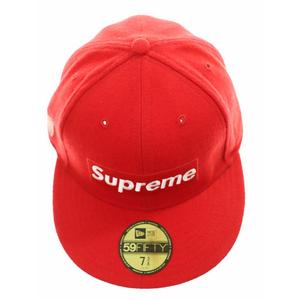 シュプリーム SUPREME × NEW ERA 10AW WOOLRICH BOX LOGO CAP RED ニューエラ ボックス ロゴ キャップ レッド 赤 【ブランド古着ベクトル】【中古】☆AA★▲ 250516 メンズ