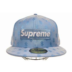 シュプリーム SUPREME × NEWERA 18SS MONOGRAM BOX LOGO BLUE 7 3/8 58.7cm ニューエラ モノグラム ボックス ロゴ キャップ 帽子 ライトブルー 【ブランド古着ベクトル】【中古】☆AA★▲■250510 メンズ