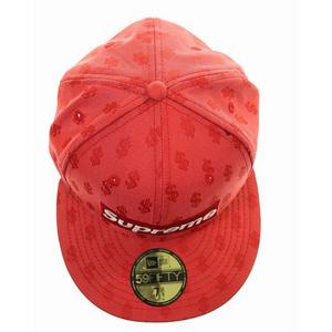 シュプリーム SUPREME × NEW ERA 18SS MONOGRAM BOX LOGO RED ニューエラ 総柄 ボックス ロゴ キャップ レッド 赤 帽子 【ブランド古着ベクトル】【中古】☆AA★▲ 250517 メンズ
