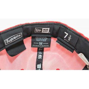 シュプリーム SUPREME × NEW ERA 18SS MONOGRAM BOX LOGO RED ニューエラ 総柄 ボックス ロゴ キャップ レッド 赤 帽子 【ブランド古着ベクトル】【中古】☆AA★▲ 250517 メンズ