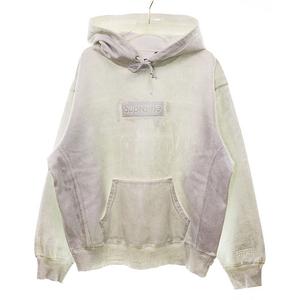 シュプリーム SUPREME × MM6 MAISON MARGIELA 24SS FOIL BOX LOGO HOODED SWEAT SHIRT WHITE S メゾン マルジェラ フォイル ボックス ロゴ フーデッド スウェット シャツ ホワイト 【ブランド古着ベクトル】【中古】☆AA★250821 メンズ