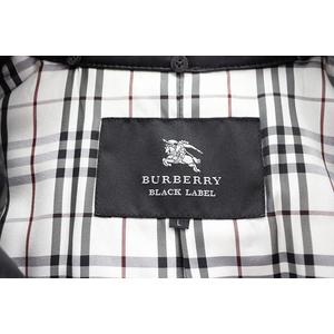 バーバリー BURBERRY BLACK LABEL ラムレザー コート L BMA19-310-09 ファー ジャケット 革 ブラック 【ブランド古着ベクトル】【中古】●260112 メンズ