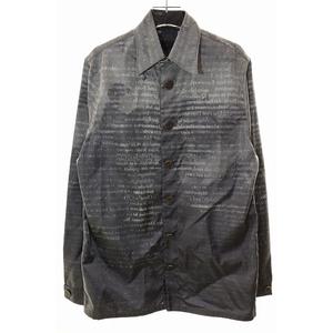 プラダ PRADA × Herzog & de Meuron シャツ ジャケット サイズ38 ヘルツォーク＆ド・ムーロン ロゴ グレー 【ブランド古着ベクトル】【中古】☆AA★260406 メンズ