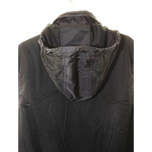 プラダ PRADA メッシュ ベスト ラバータグ ライニング フード Sサイズ ブラック 黒 【ブランド古着ベクトル】【中古】☆AA★260418 メンズ