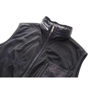 プラダ PRADA メッシュ ベスト ラバータグ ライニング フード Sサイズ ブラック 黒 【ブランド古着ベクトル】【中古】☆AA★260418 メンズ