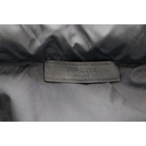 プラダ PRADA メッシュ ベスト ラバータグ ライニング フード Sサイズ ブラック 黒 【ブランド古着ベクトル】【中古】☆AA★260418 メンズ