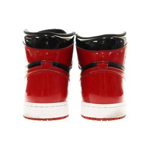 ナイキ NIKE AIR JORDAN 1 RETRO HIGH OG PATENT BRED 28cm 555088-063 AJ1 エア ジョーダン レトロ ハイ オリジナル パテント ブレッド スニーカー 赤 黒 【ブランド古着ベクトル】【中古】▲■260609 メンズ