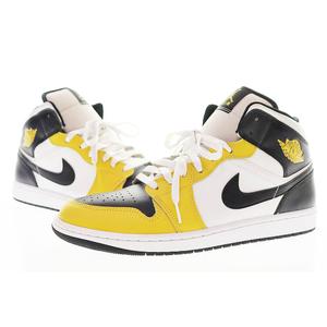 ナイキ NIKE AIR JORDAN 1 MID YELLOW OCHRE 29cm DQ8426-701 AJ1 エア ジョーダン ミッド イエロー オークル スニーカー 黄色 【ブランド古着ベクトル】【中古】▲260612 メンズ