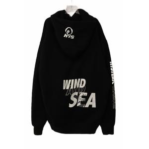 ヒステリックグラマー HYSTERIC GLAMOUR × WIND AND SEA 20AW SEA HYS HOODIE BLACK XL 02203CF10 ウィンダンシー ロゴ フーディ パーカー ブラック 黒 【ブランド古着ベクトル】【中古】260904 メンズ
