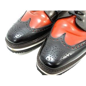 PRADA レザーウイングチップシューズ　美品サイズ39 ブラック&ピンク 楽天市場】PRADA(プラダ) サイズ:7.5 Air Sole Derby Shoes