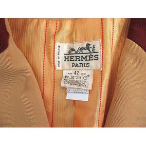 エルメス HERMES スカート スーツ セットアップ ウール レトロ