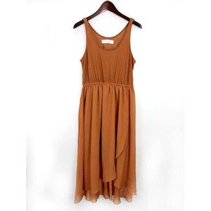 スナイデル Snidel ワンピース F 茶 ブラウン ポリエステル 切替 スカート プリーツ アシンメトリー W レディース 048 ベクトルパーク