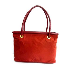 セリーヌ　CELINE トートバッグ　赤 セリーヌ CELINE ホリゾンタル カバ トートバッグ 赤 レザー