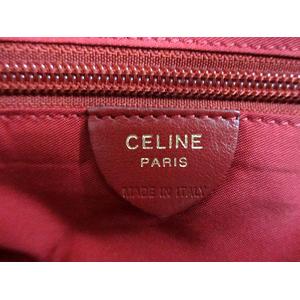 セリーヌ CELINE トート ショルダー バッグ 赤 レッド ナイロン