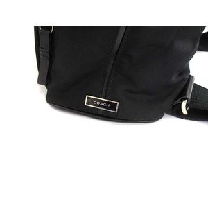 コーチ COACH リュック バックパック 7432 ナイロン レザー 黒 