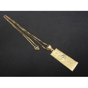 シュプリーム SUPREME 美品 17AW 100 dollar bill gold pendant 100  
