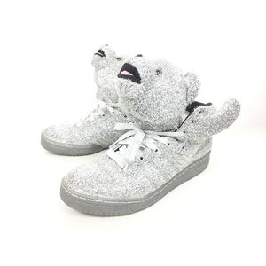 アディダス ジェレミースコット　シルバー テディベア くま　ハイカット ジェレミースコット アディダス Jeremy Scott×adidas JS BEAR