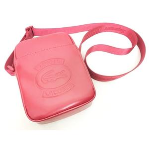 Supreme LACOSTE ショルダーバッグ　レザー　赤 Supreme Lacoste collaboration embossed shoulder bag 2309M